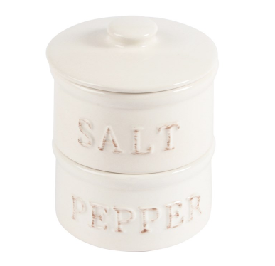 Stacked Salt+Pepper Dishes