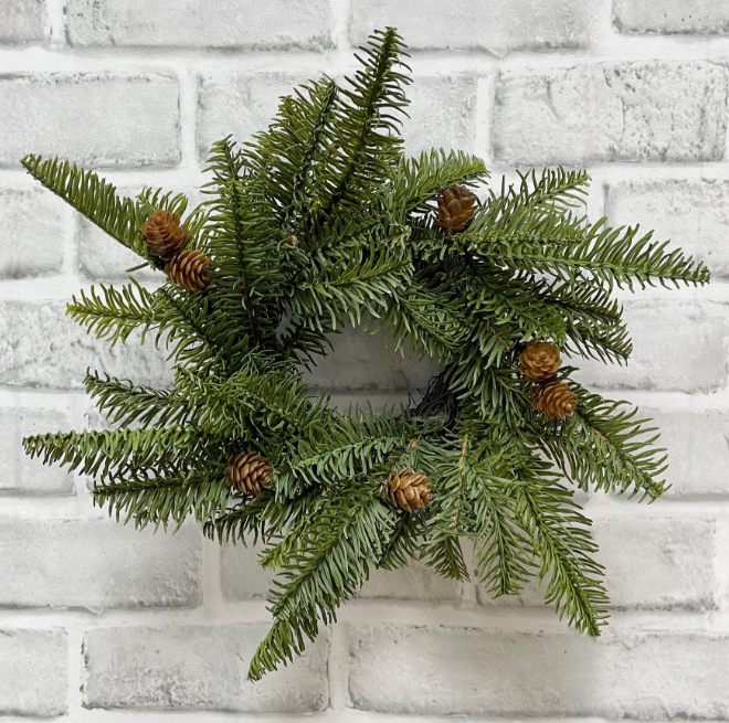 11" Real Touch Balsam Fir Candle Ring