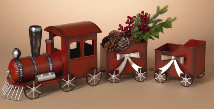 Antique Metal Holiday Train