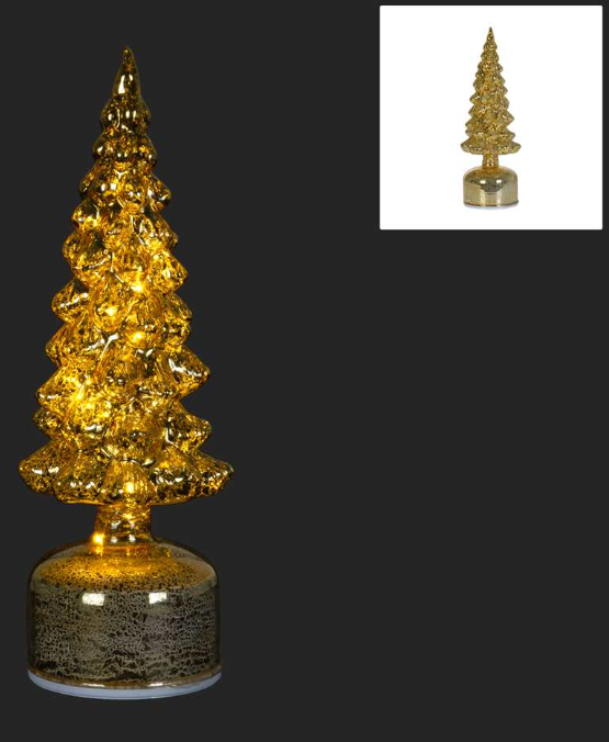 Rotating Gold Christmas Tree