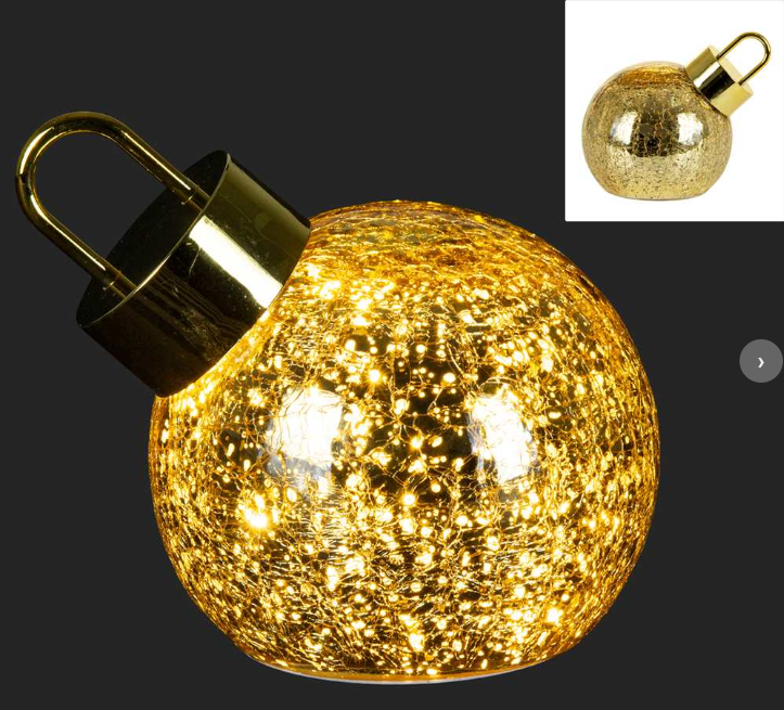 Gold Ball With LED Lights