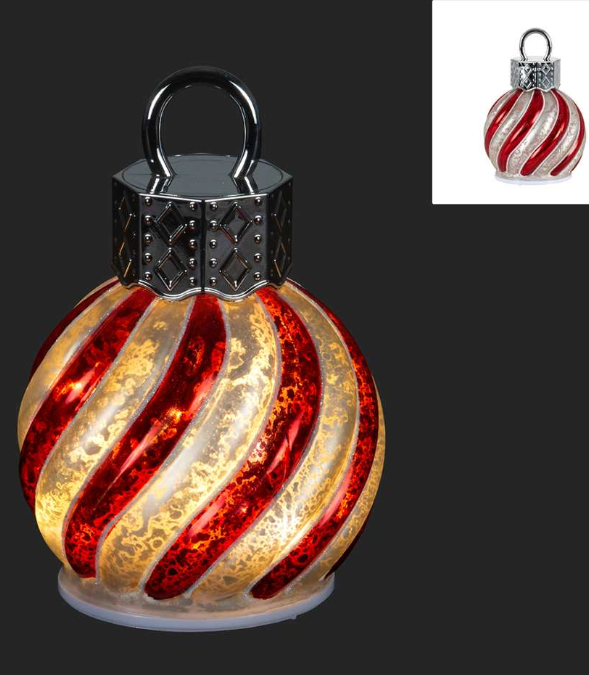 4.5" Red and White Rotating Ball With LED