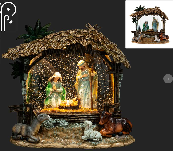 8" Holy Family Water Globe