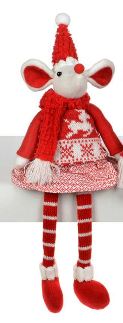 Red And White Mouse With Dangly Legs