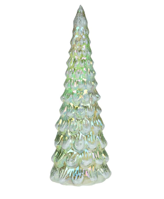 Green Glass LED Christmas Tree