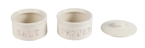Stacked Salt+Pepper Dishes