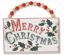 Wooden Holiday Hanging Sign