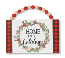 Wooden Holiday Hanging Sign