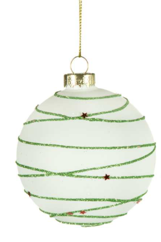 Green Striped Ornament