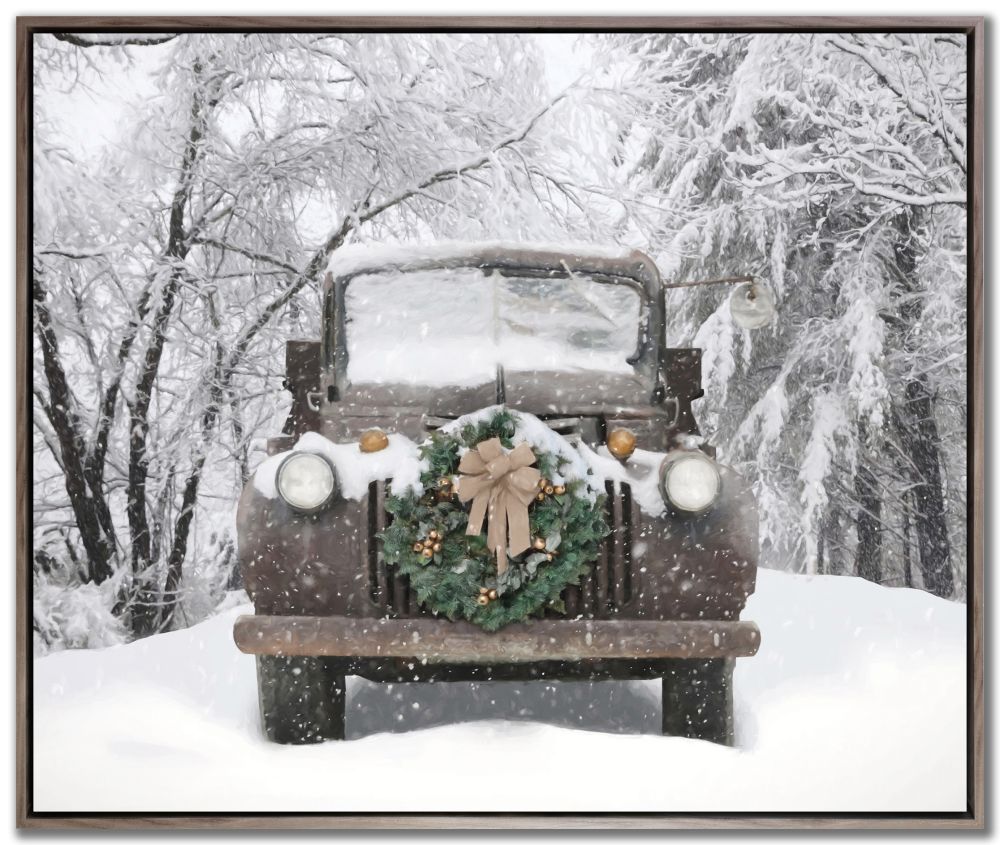 Rustic Truck With Wreath