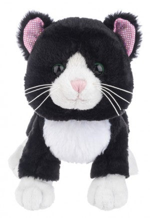 Black and White Cat Plush