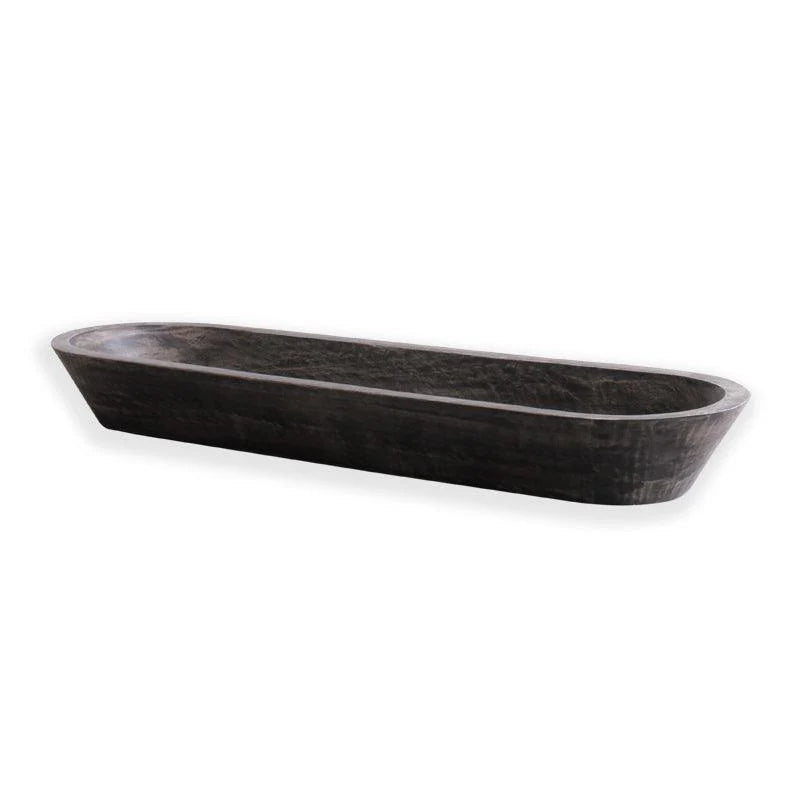 Black Wooden Dough Bowl