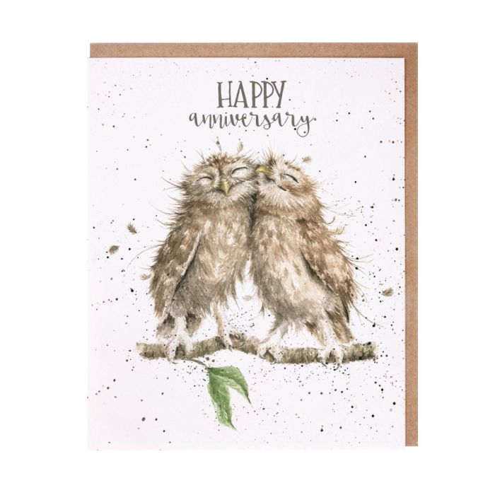Anniversary owls - Single Card