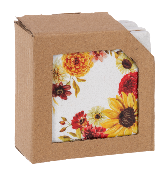 Fall Floral Coasters Pack of 4