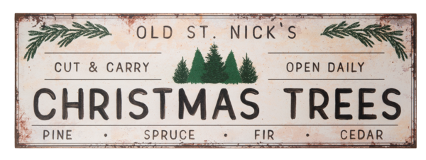 Oversized Christmas Tree Farm Wall Decor
