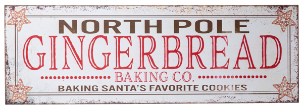 Oversized North Pole Gingerbread Baking Co. Wall Decor