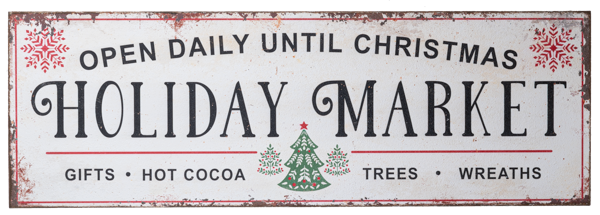 Oversized Holiday Market Wall Decor