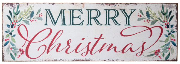 Oversized Merry Christmas with Botanicals Wall Decor
