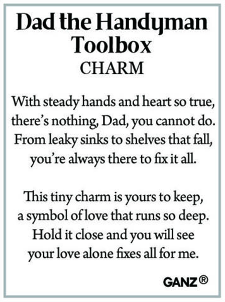 Dad the Handyman Toolbox Charm