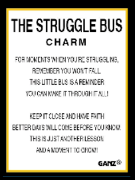 The Struggle Bus Charm