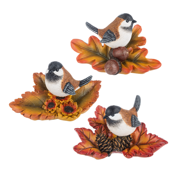 Autumn Leaves Bird Figurine