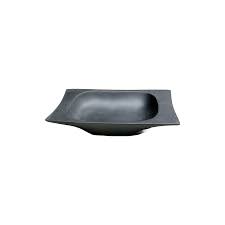 Small Black Rectangle Wood Bowl