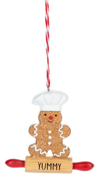 Gingerbread With Rolling Pin Ornament