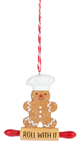 Gingerbread With Rolling Pin Ornament