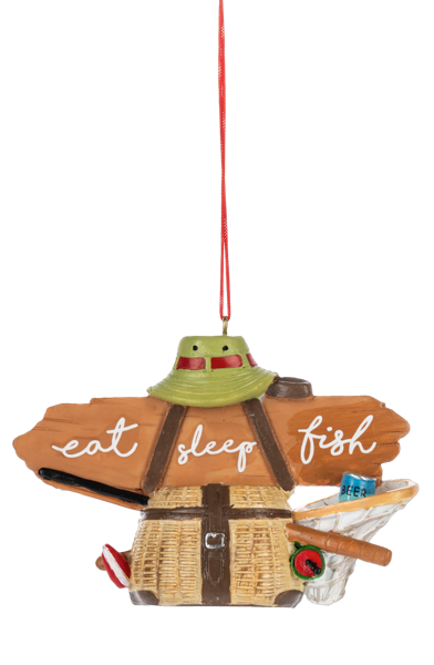 Eat Sleep Fish Ornament