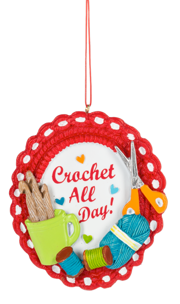 Crochet All Day Ornament