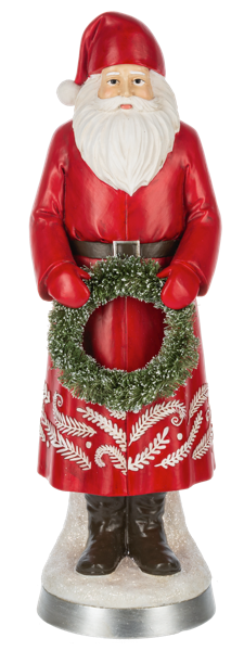 Scroll Work Santa Figurine