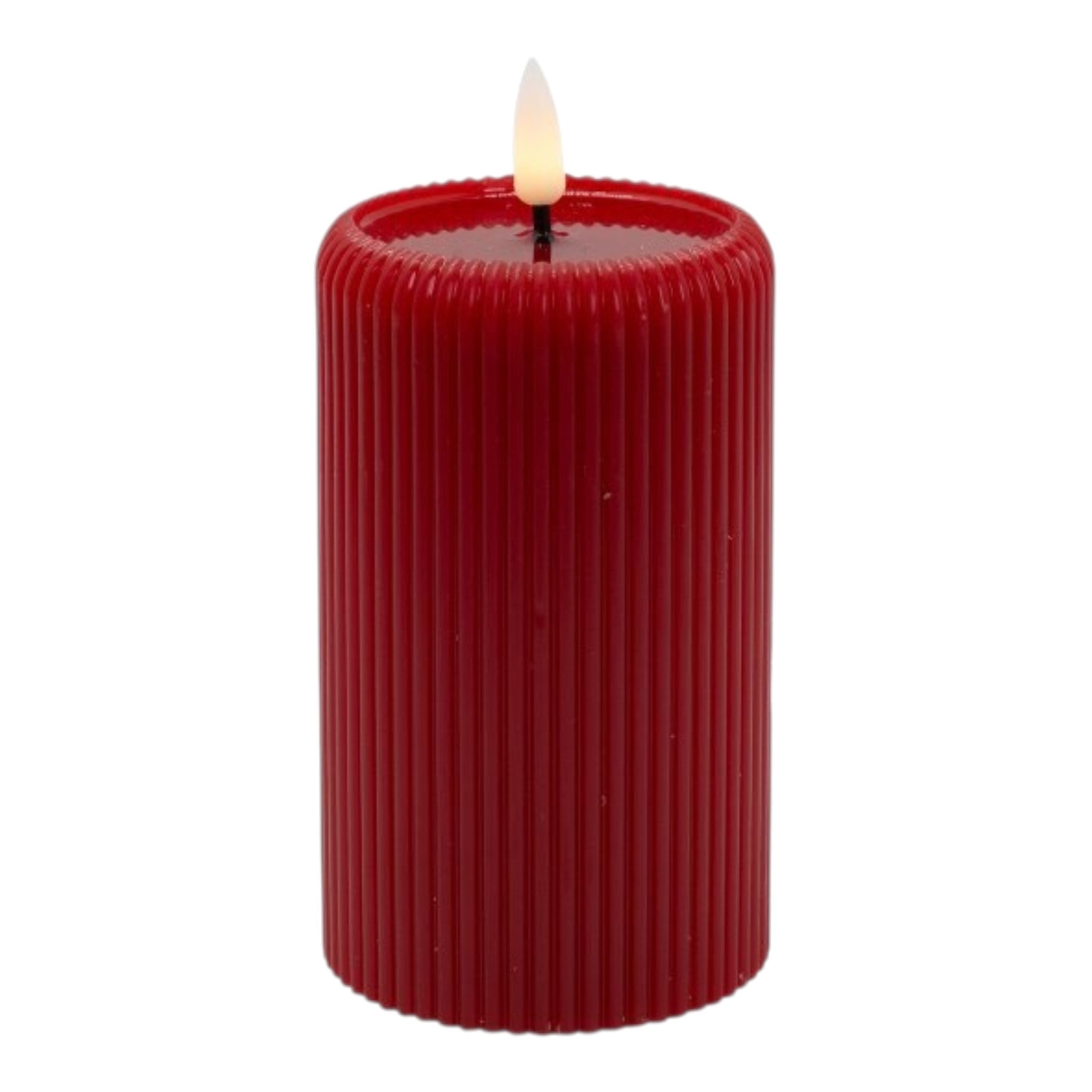 Candle Dark Red Led Flickering Top Melting