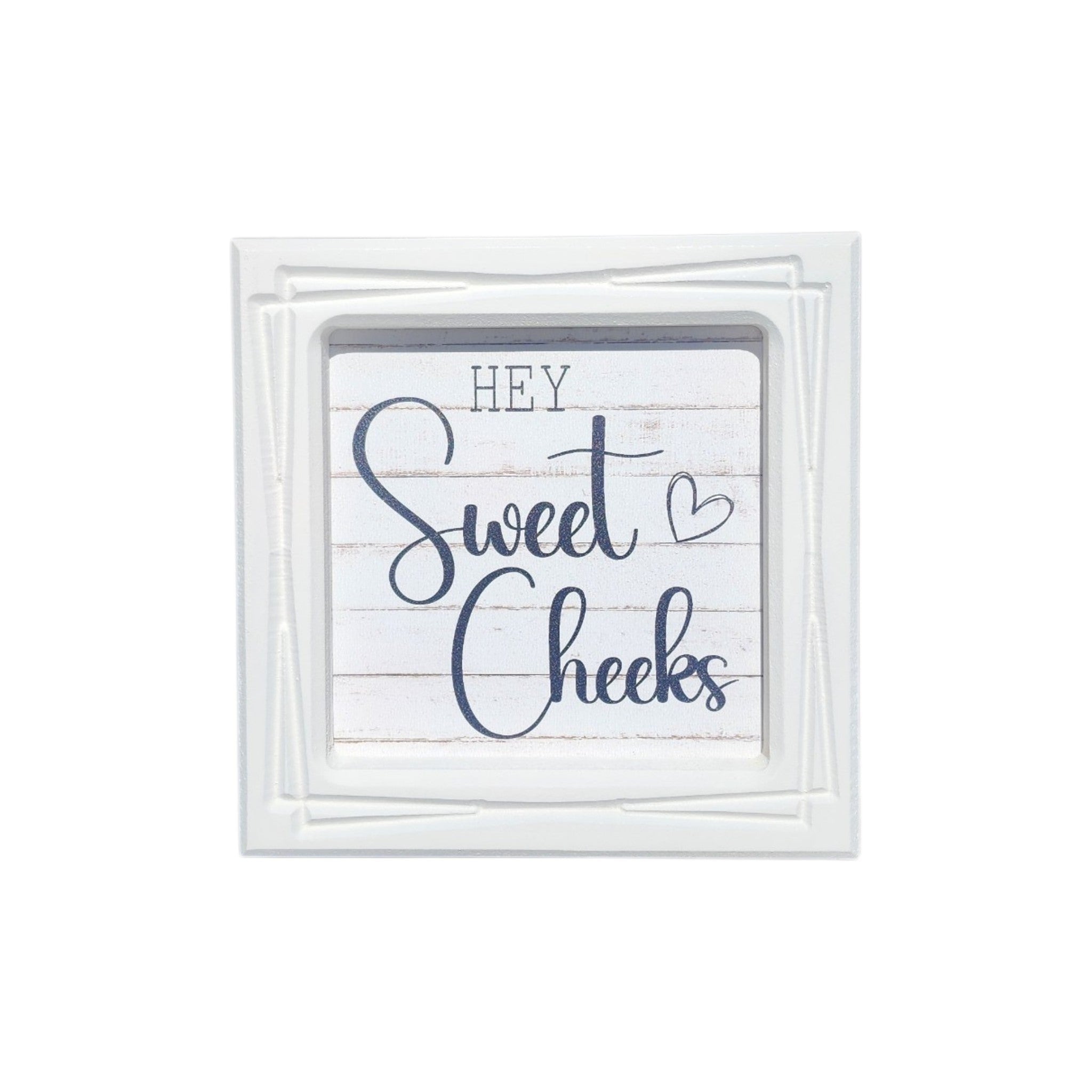 6x6 Framed Hey Sweet Cheeks