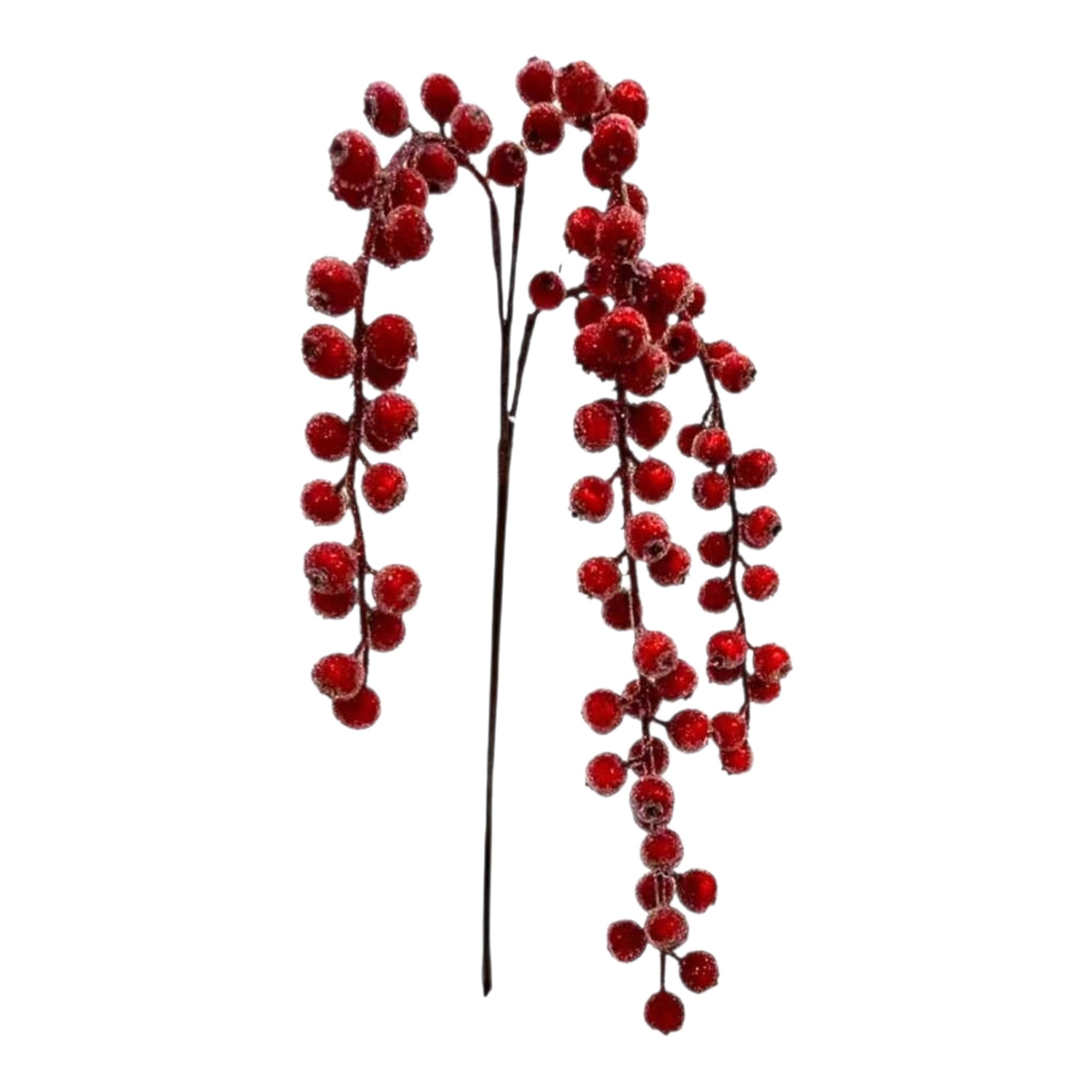 Spray Iced Berry Falling Red 40"