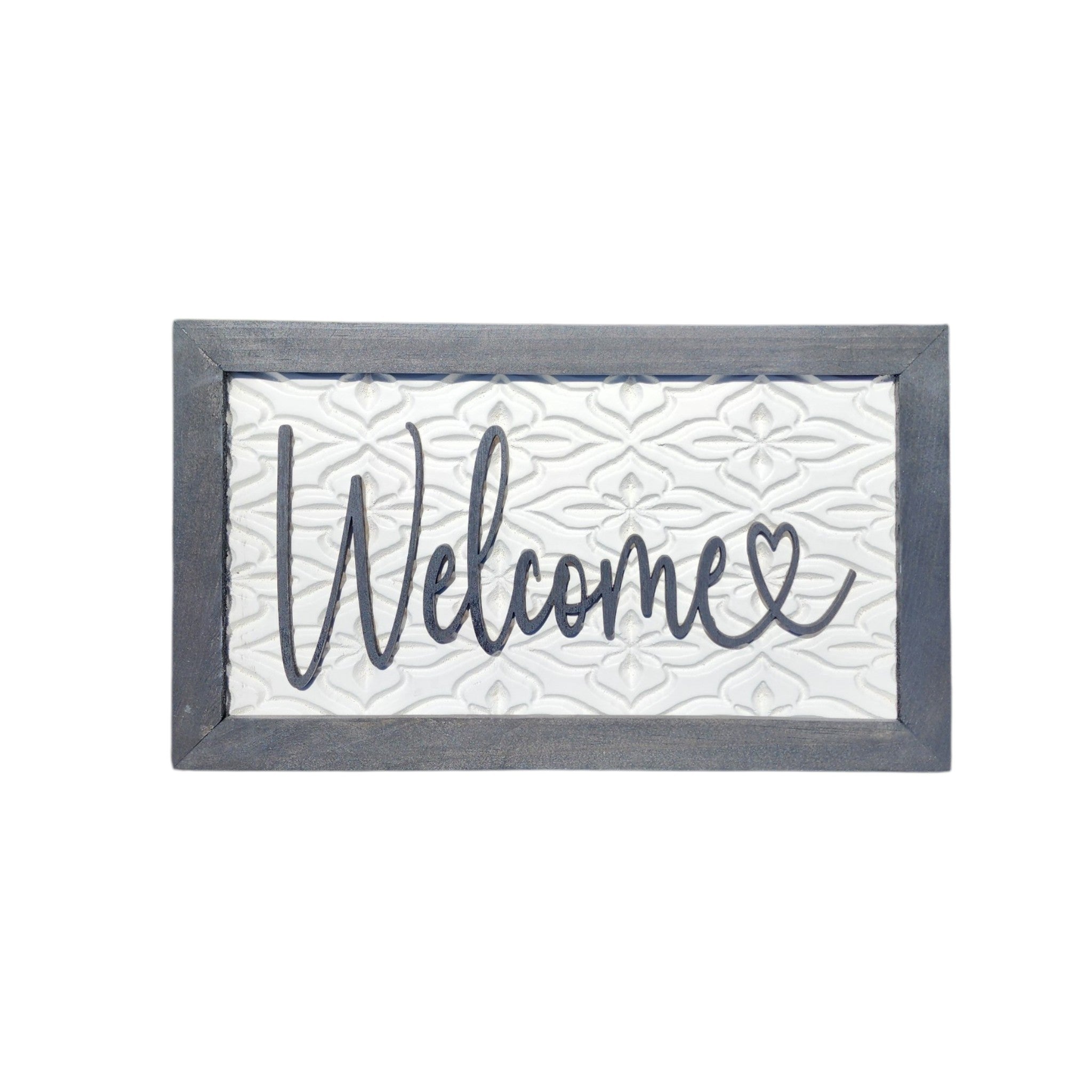 11.5"X6.5" Framed Mosaic Welcome