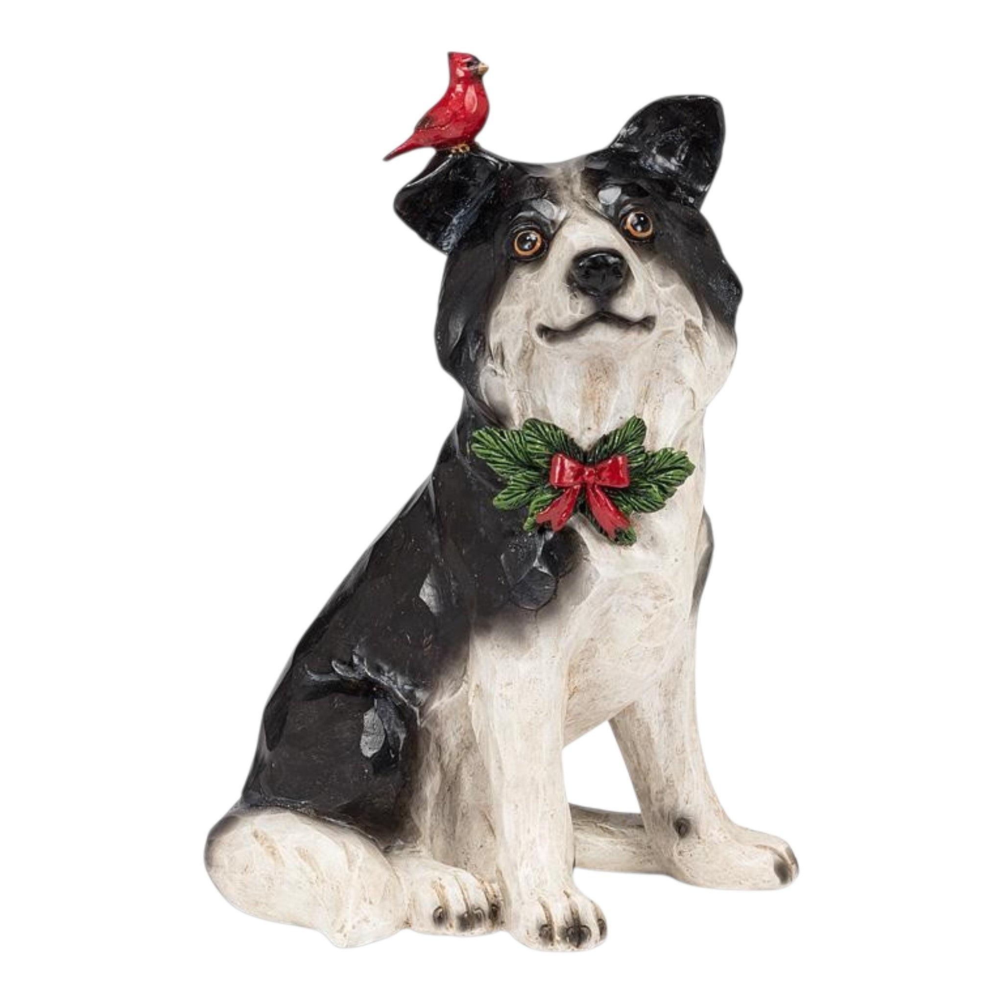 Christmas Dog w/Cardinal 12"