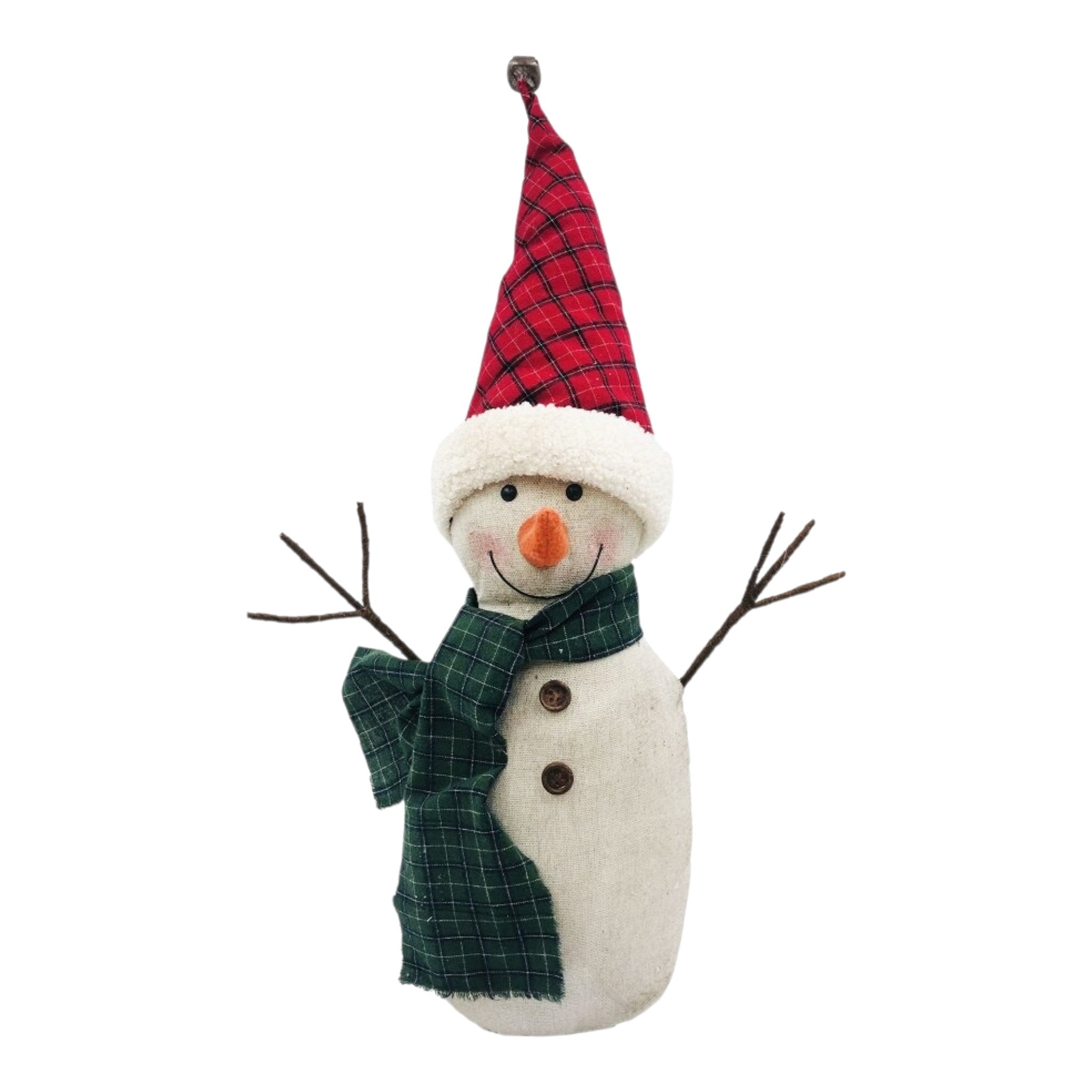 Snowman Standing w/Green Scarf and Red Hat