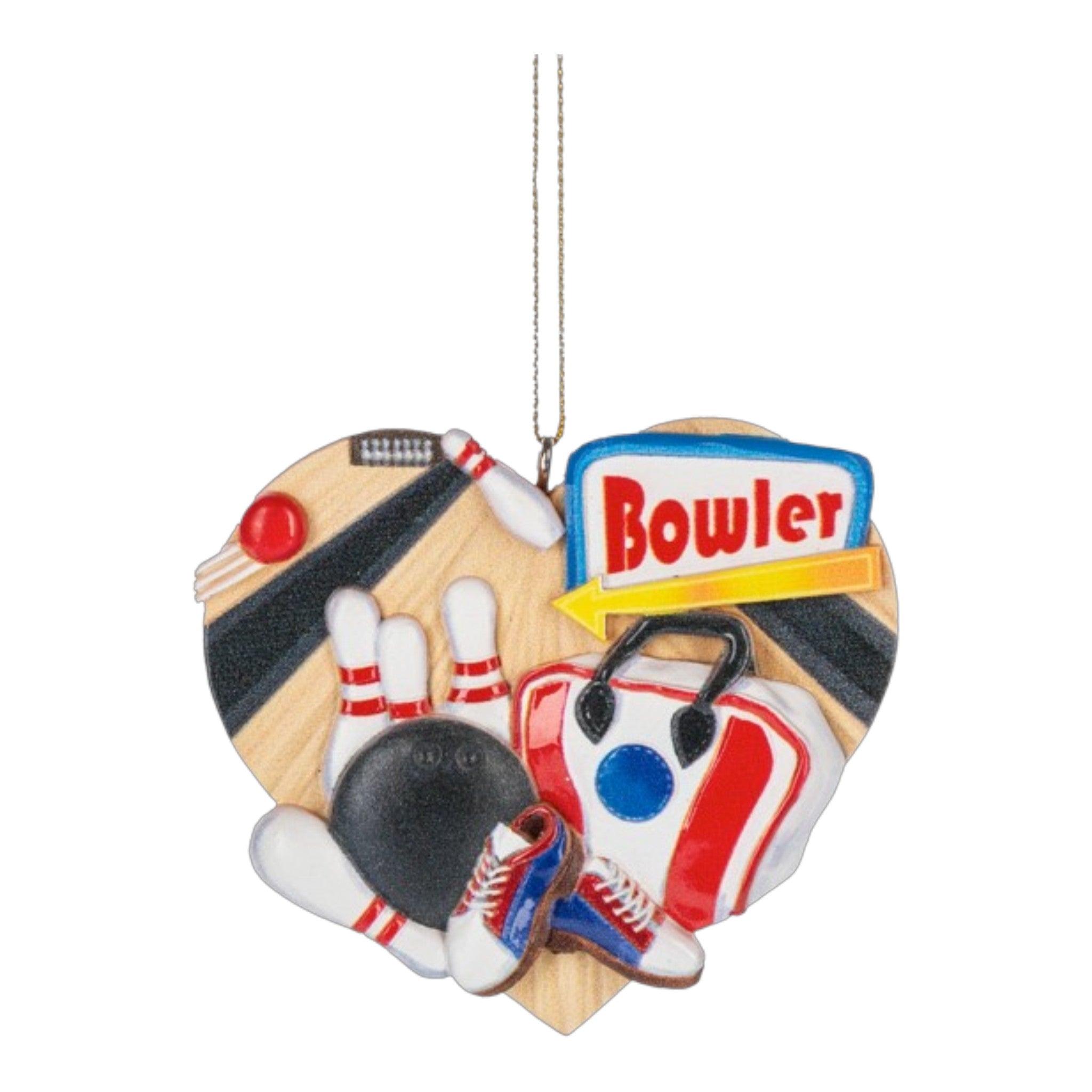 Ornament Bowling Resin 3" W. x 2 1/2" H.