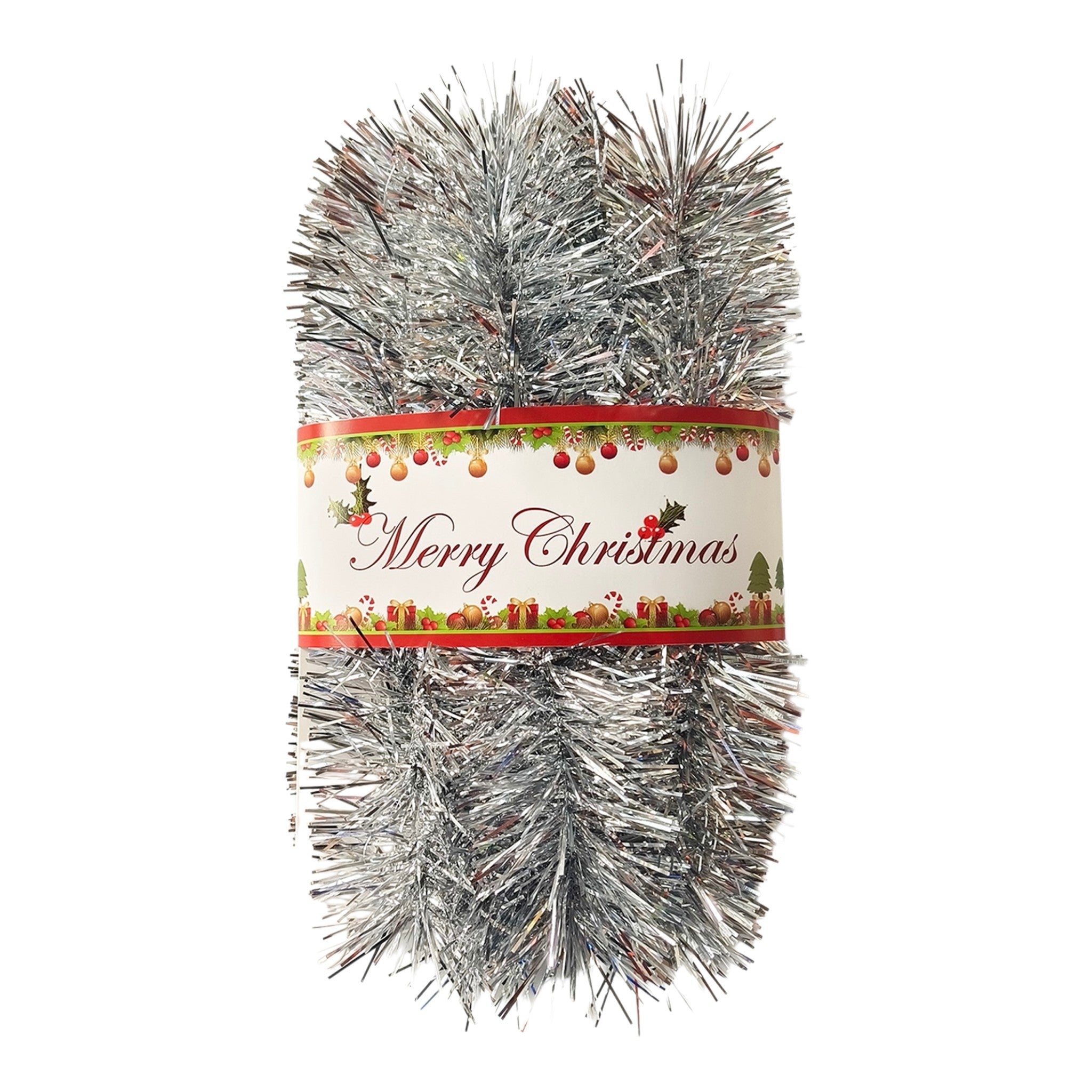 Tinsel Garland Shiny Silver 9FT