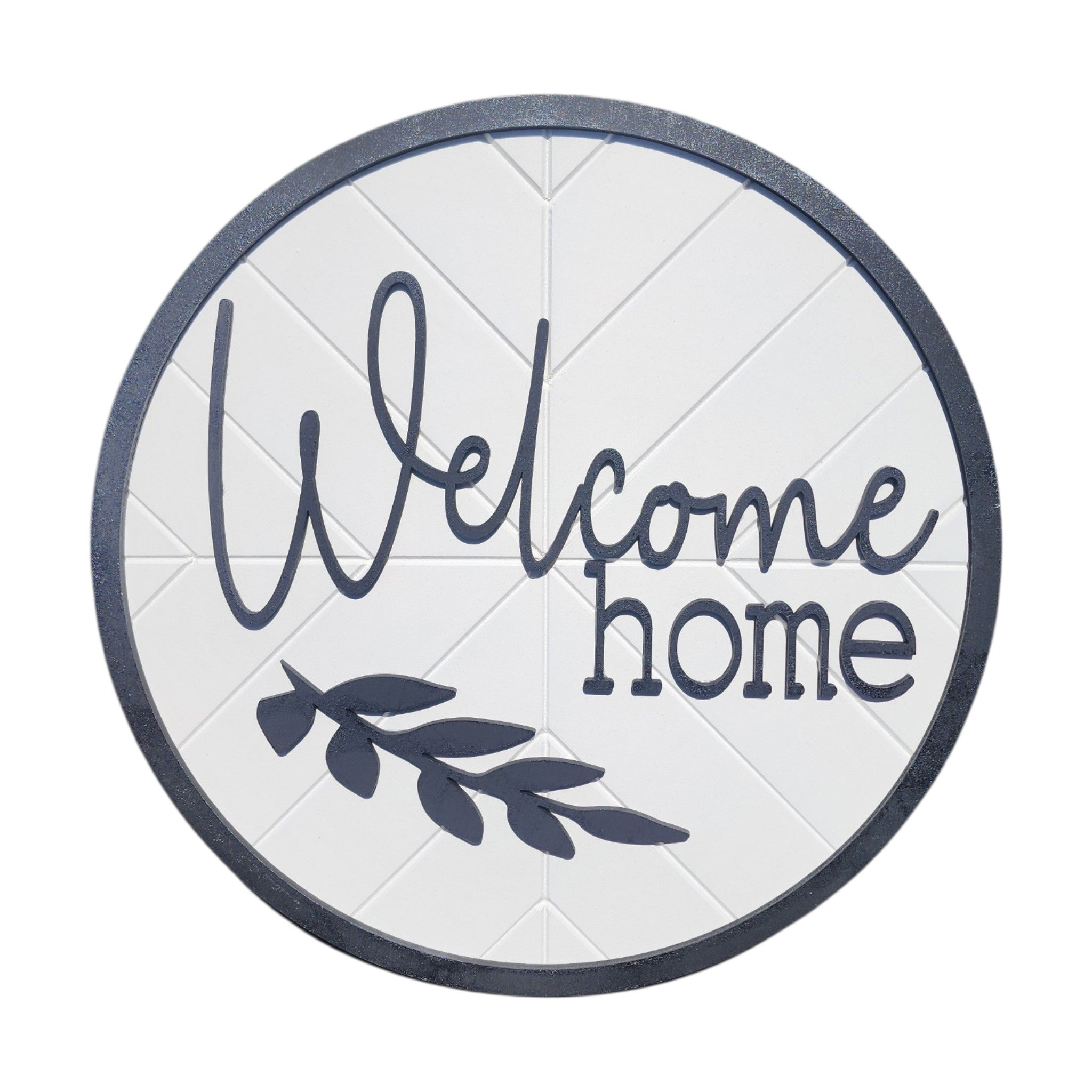 15' Round Mosaic Sign | Welcome Home