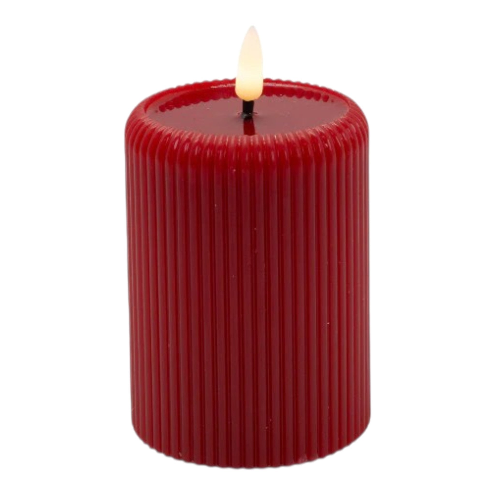 Candle Dark Red Led Flickering Top Melting