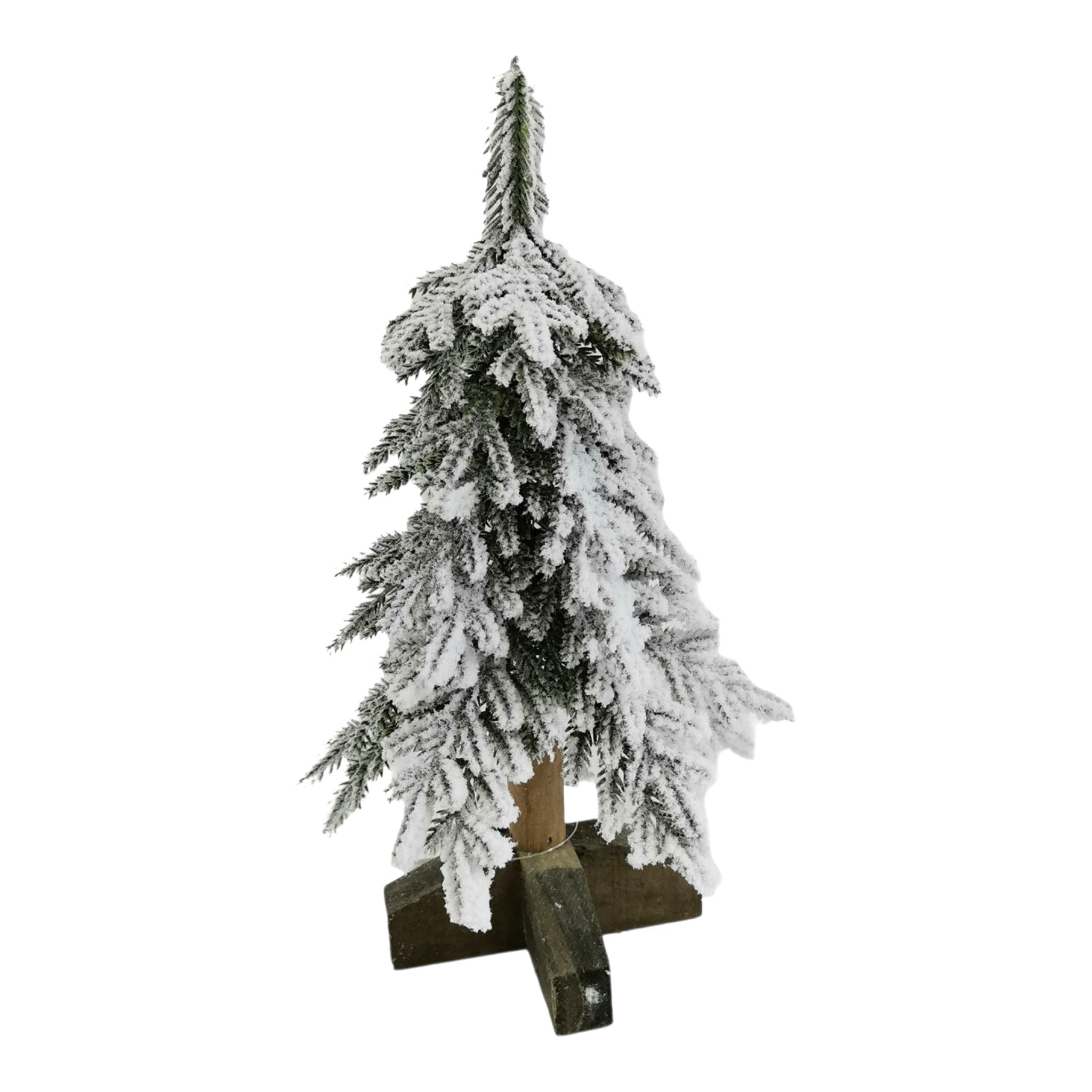Tree Flocked Pine Table Top 12"