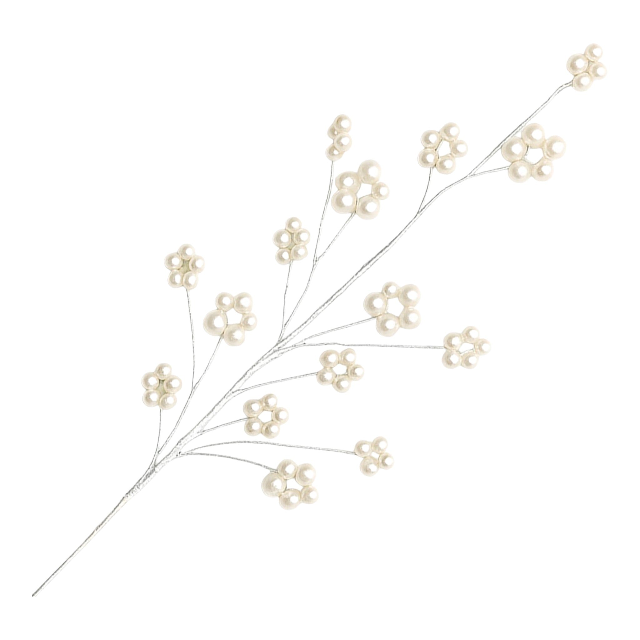Spray Pearl Flower w/Beads 19"