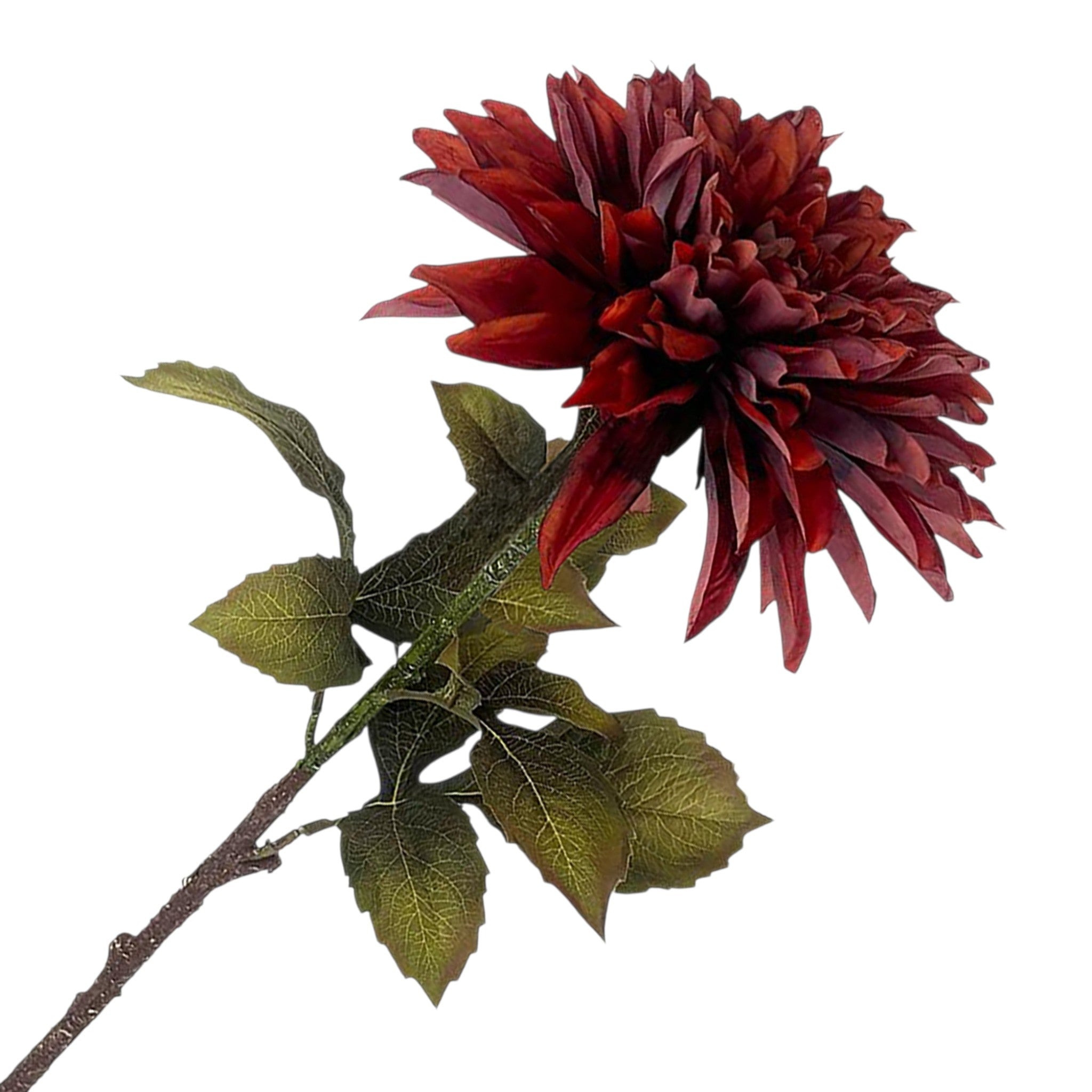 Dahlia Mum Stem Deep Red 27"