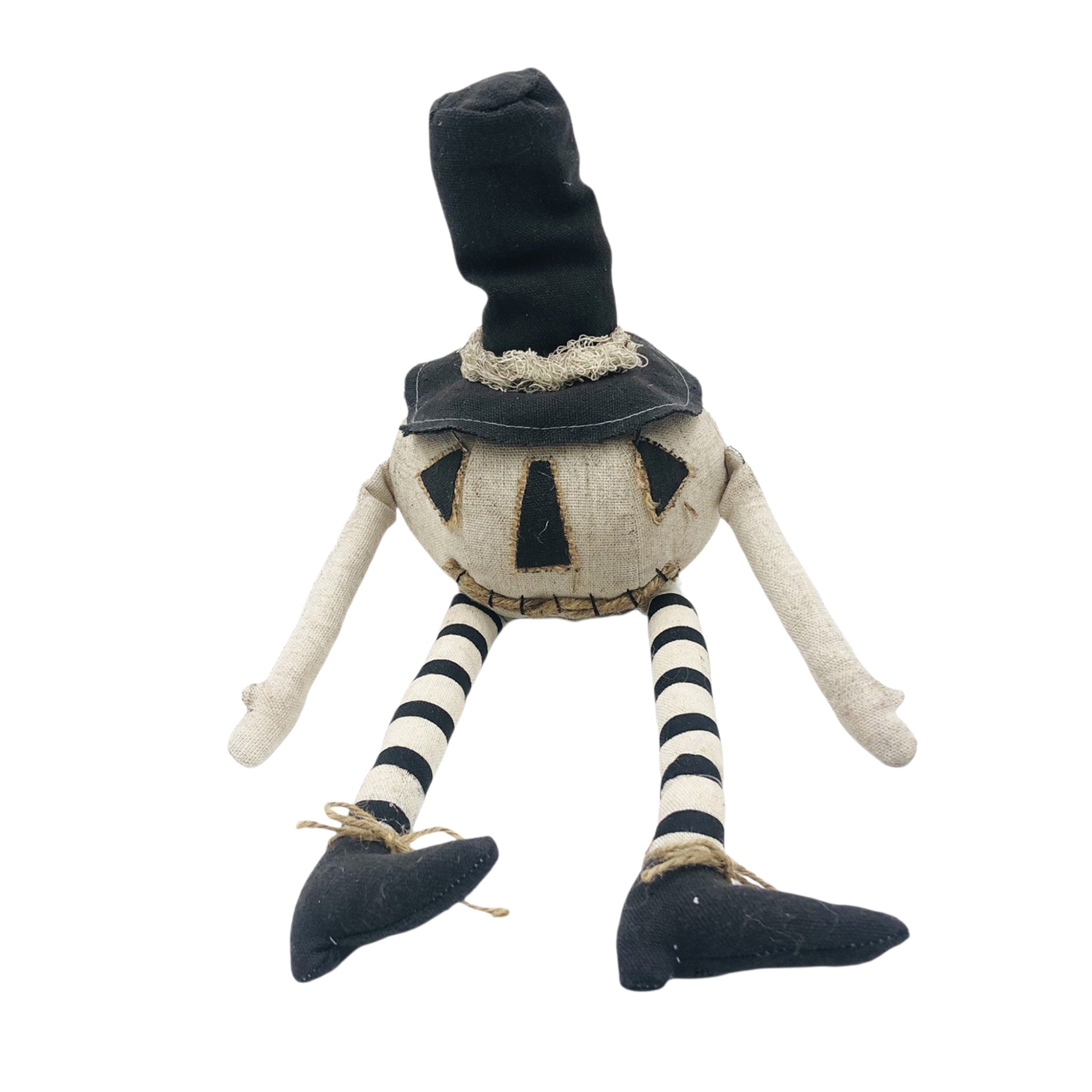 Jack O' Lantern Sitting Black and Cream 16"