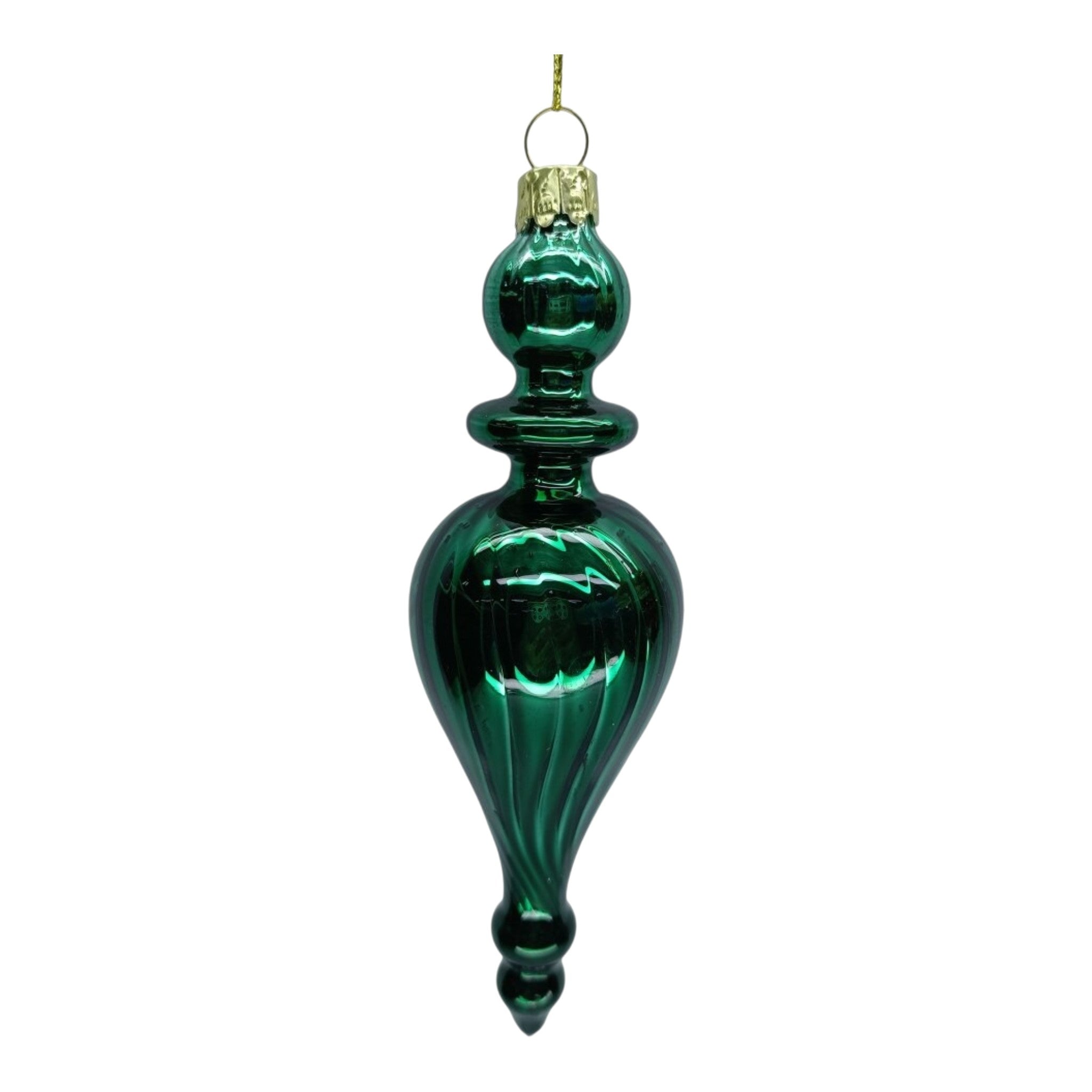 Ornament Glass Finial Drop Slender 6.5"