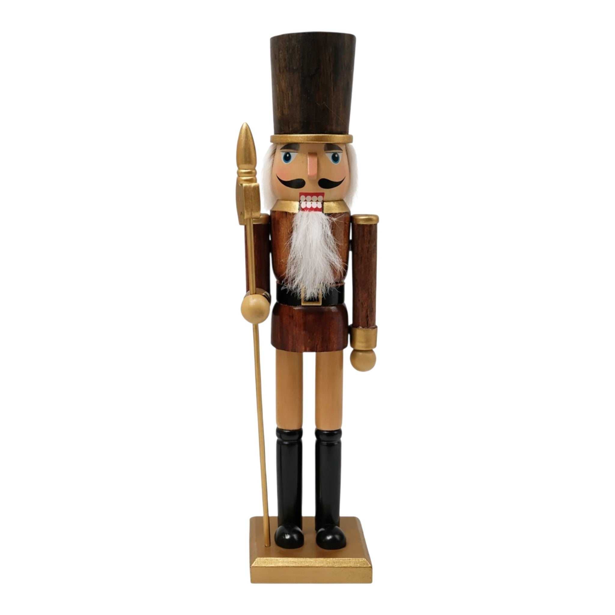 Nutcracker Wooden Natural Tall Hat & Spear