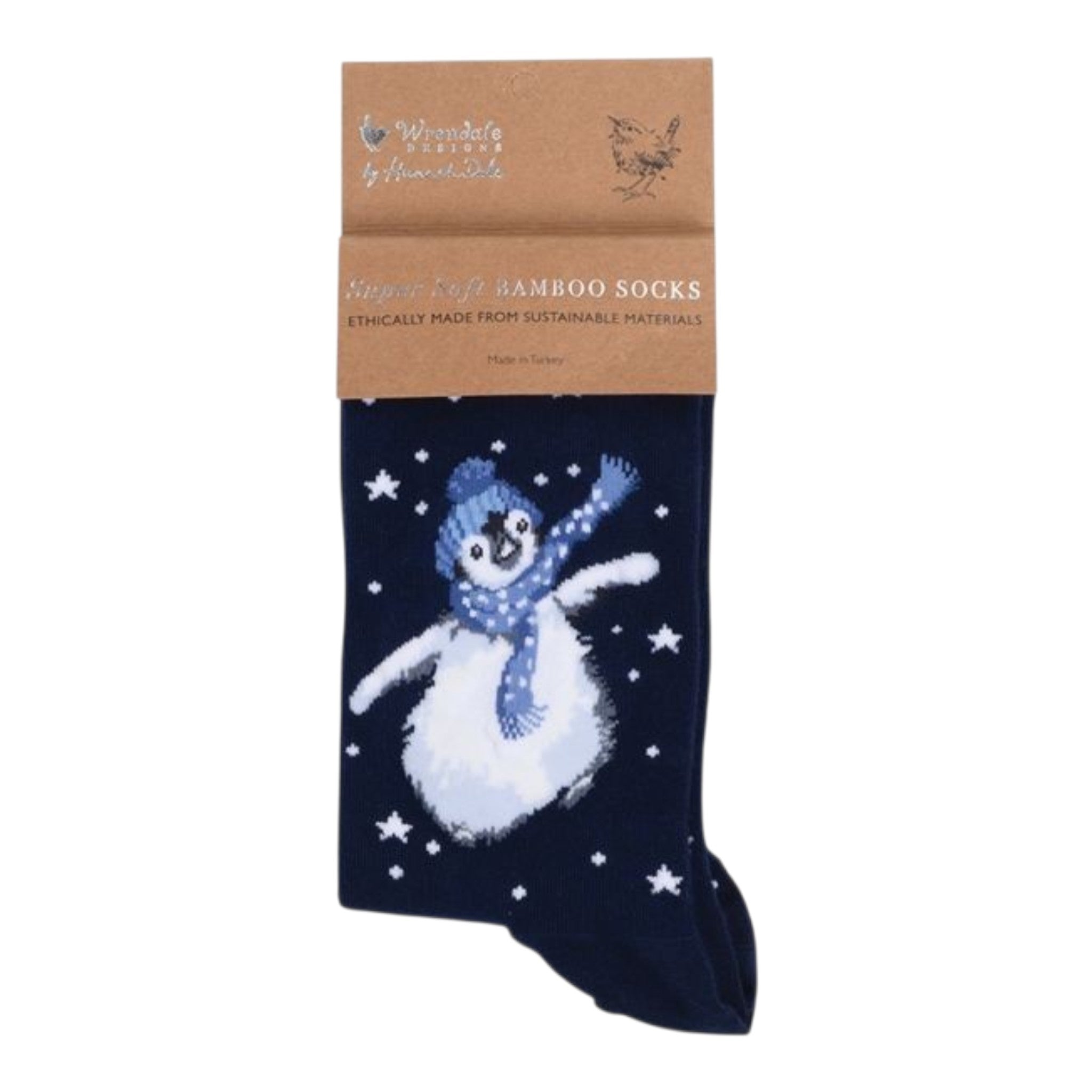 Penguin Christmas Sock Winter Wonderland Navy