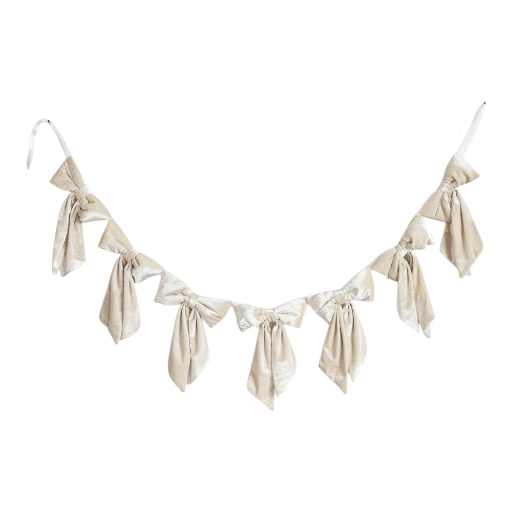 Cream Velvet Bow Garland