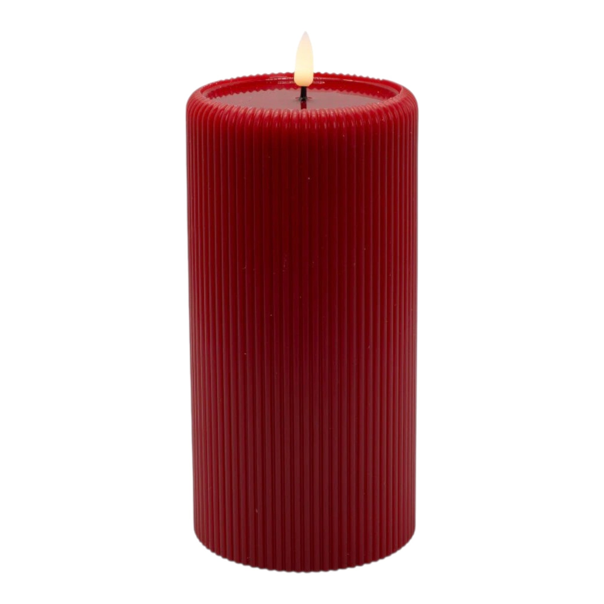 Candle Dark Red Led Flickering Concave Stripe
